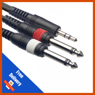 Negro Macho De 3,5 Mm A Macho De 6,35 Mm Estéreo Hifi Mic Cable De Extension De Audio Cable De Alambre - Foto 5