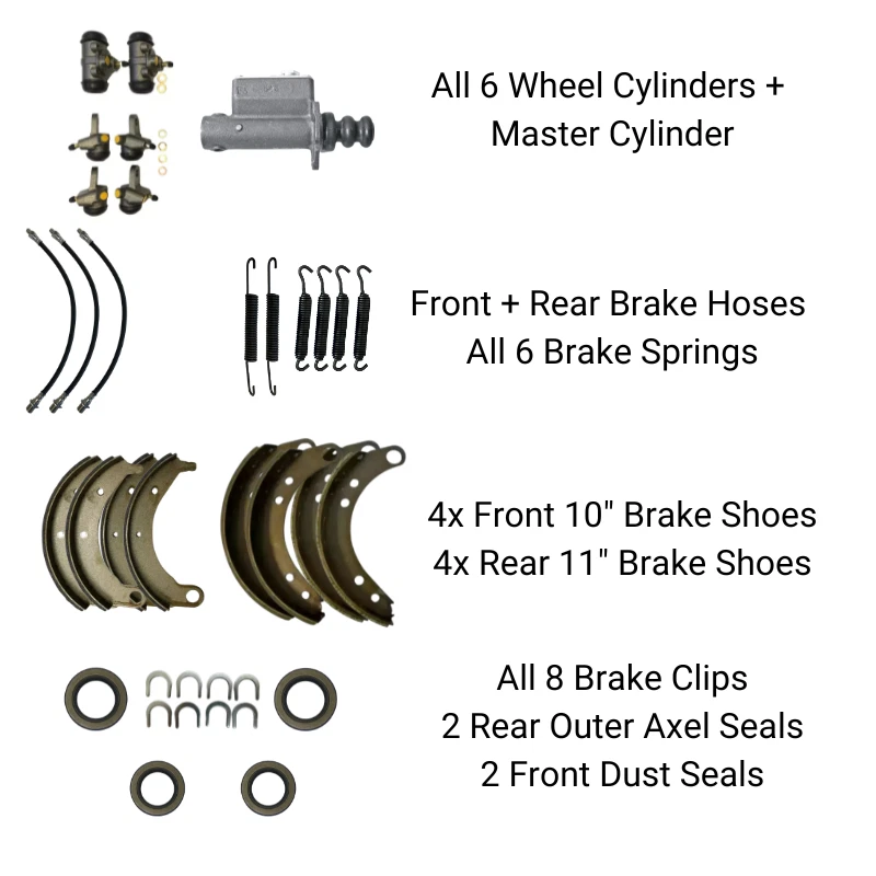 Для 1948-1956 Dodge 1/2 тонны грузовик: главный тормозной комплект - туфли цилиндры уплотнения шланг - Изображение 3 из 4