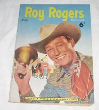 UK Roy Rogers Comic Book #50 Sixpence Pre Decimal Price