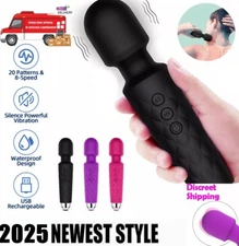 Handheld Massager Vibrator 5 colors Rechargeable 20 Speed Wand Vibrating Massage