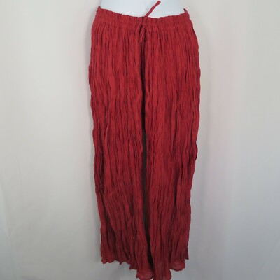 Harem Pants | Palazzo |Mull Cotton | Coverup | Summer | Handmade | L-XL| Red