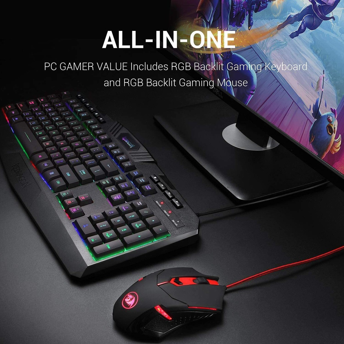 Redragon S101 Wired Gaming Keyboard and Mouse Combo RGB Backlit