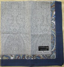 RUDOLPH VALENTINO Paisley Handkerchief 43cm /KAMKAM 22