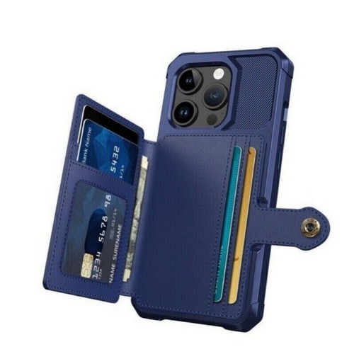 For iPhone 16e 15 14 13 12 11 Pro Max Plus X Wallet Leather Card Slot Case Cover - Picture 14 of 67