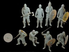 1/35 Scale The Vikings Arrive 8 Figures Unpainted Resin Model