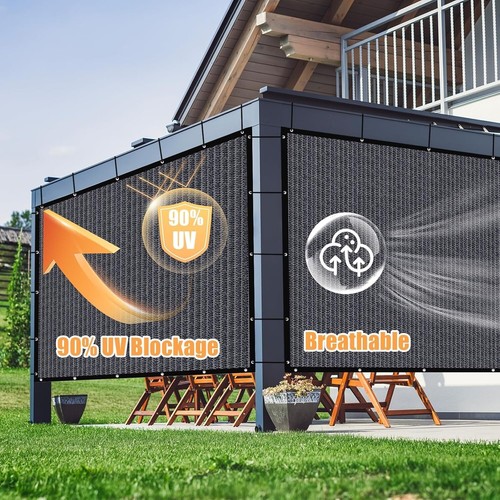 Pantalla de sombra exterior duradera de 10' x 10' - reforzada con ojales para una fácil configuración - Imagen 5 de 9