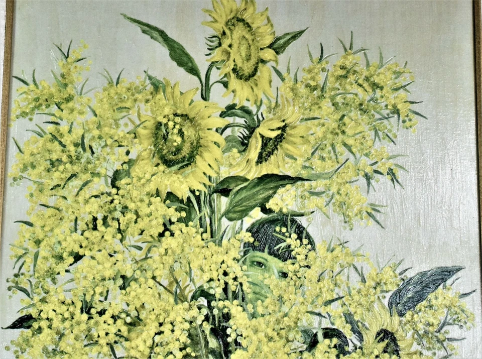 Charles Baskerville RAMO MEXICANO Pintura al Óleo Enmarcada Repro sobre Lienzo Texturizado Foto 3 de 4