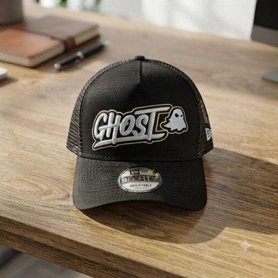 Streetwear Baseball Hat, Embroidered Ghost Design, Adjustable Trucker Cap