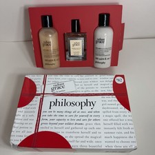 Philosophy Radiant Grace Eau De Parfum Perfume Shampoo Bubble Gift Set Trio New
