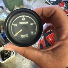 Rare Blitz 52mm Mechanical Vacuum Gauge Black Tested Meter Gtr Skyline Rx7