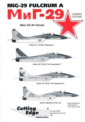 1/48 Cutting Edge (48002) Mig-29 Fulcrum A
