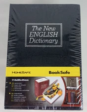 HomeSafe BookSafe Mini Lockable Coin Slot Stash Safe Dictionary Secret Hidden