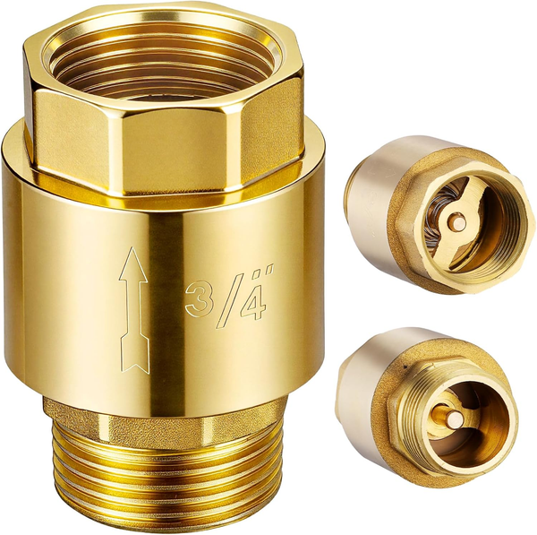 RüCkschlagventil 3/4 Zoll Aus Messing, Ag Nach Ig RüCkflussverhinderer 3/4'' Was-image