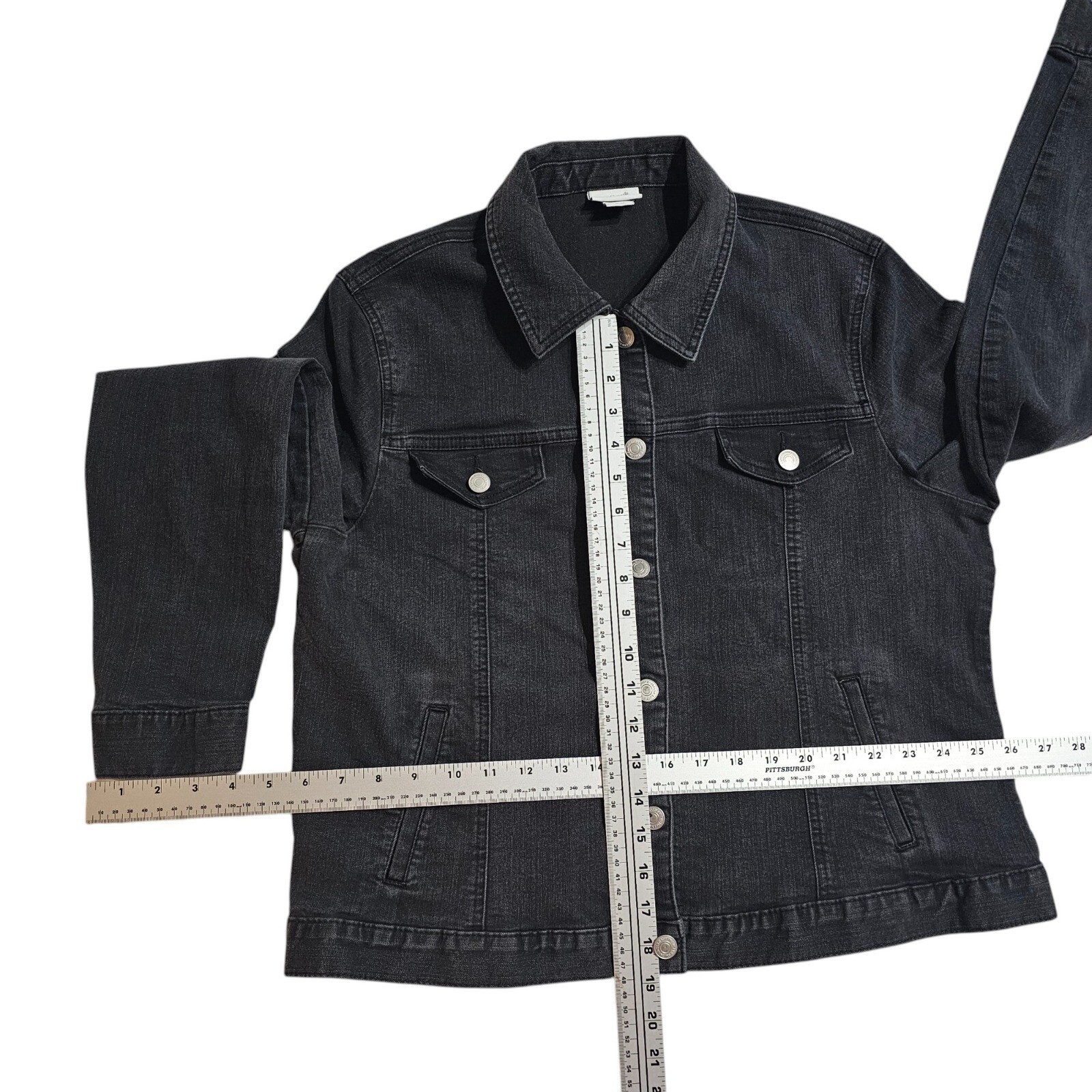 Jaclyn Smith Collection Denim Jacket Button Front… - image 12