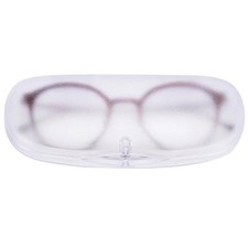 EZESO Glasses Case Spectacle Case Box Magnetic Closure Plastic White