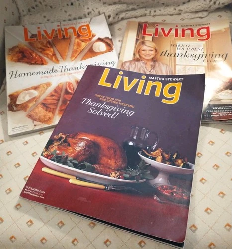 Lot of 3   Martha Stewart  FALL, THANKSGIVING ,Nov 2008 2010 2011