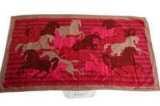 HERMES Paris Cotton Beach Towel Bath Mat Towel Horse Rose Hibiscus 94×166cm