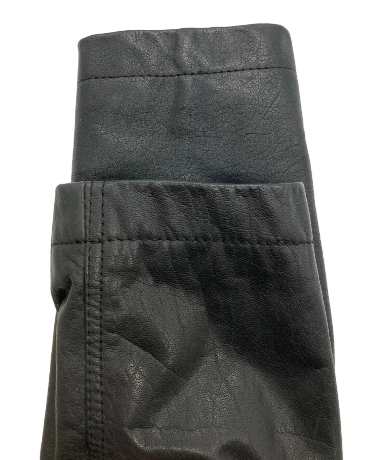 HUGO BOSS Leather Riders Jacket Men's Size 46 Black image 4