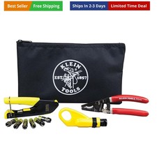 211 Coax Installation Kit with Crimp Tool, Cable Cutter, Stripper and F Conne...