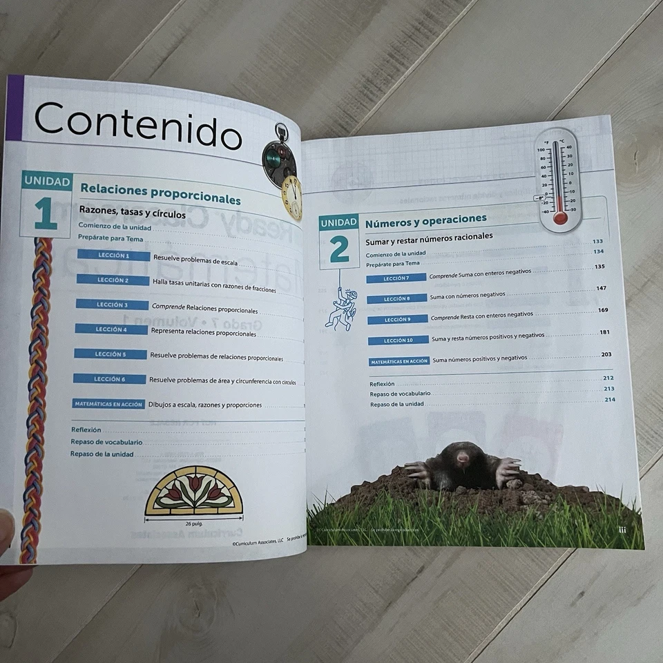 i Ready Classroom Mathematics Grade 7 Volumes 1 Student ESPANOL SPANISH Textbook - Image 4 of 4