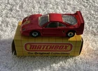 Vintage 1992 MATCHBOX FERRARI F40 Pininfarina Red, With Original Box