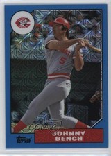 2017 Topps Silver Pack 1987 Design Chrome Blue 42/115 Johnny Bench HOF 12ui