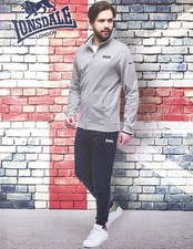 Lonsdale Mens Full Zip Hooded Sweat Fresh Cotton LOUPE25011