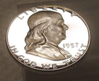 1957 Gem Proof  Franklin " EYE CANDY " Blast  White Absolute Beauty "  #312 ~ 7