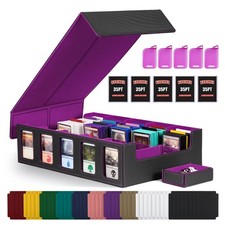 5 Row 3900 Trading Card Storage Box, Organizer with Commander Display, Collecti