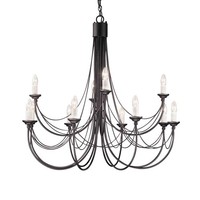 Schwarz Klassisch Leuchter Kronleuchter 12X60W/E14 98X86,5-280 [Cm]