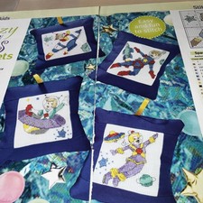 Crazy Kids Space Cadets Kreuzstichkarte