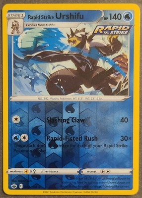 Rapid Strike Urshifu 044/198 Reverse Holo Sword & Shield - Chilling Reign NM/M