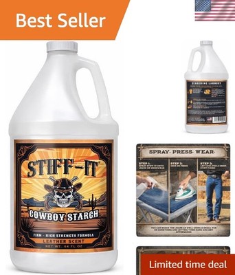 Western Cowboy Starch for Crisp and Clean Denim - Patent Formula with Leather...