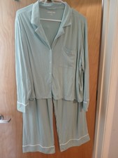 WOMAN'S LANDS END PAJAMA SET SIZE LARGE 14 16 GREEN