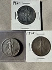 LOT OF 3 Walking Liberty Half Dollars (U.S. Silver)