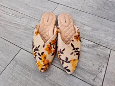 Birdies The Swan Marigold Velvet Mule Quilted Insole Size 7