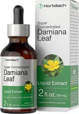 Damiana Leaf Herb Tincture | 2 Fl Oz | Super Concentrated | Alcohol Free Liquid 