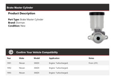 Dorman Master Cylinders for Nissan 300ZX for sale | eBay