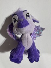 2008 Neopets Faerie Ixi Deer Purple Plush Toy with Shiny Wings 7 Inch EUC