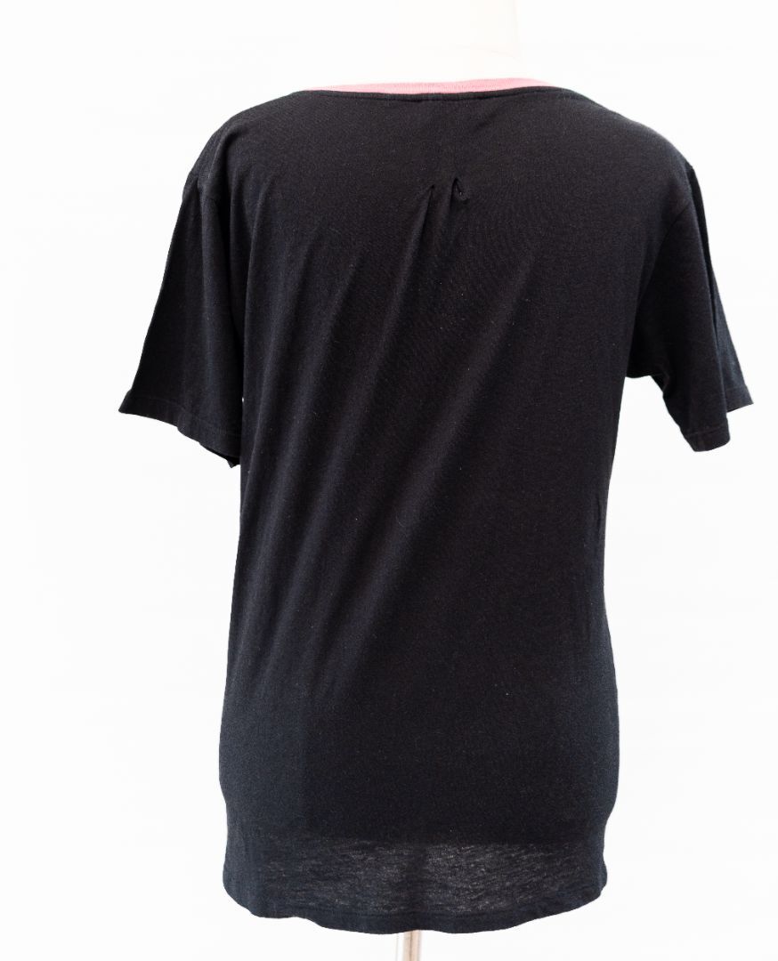 T shirt Saint Laurent nera stampa 'amore'