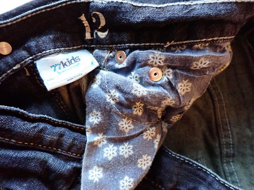 Girls Size 12 Jeans 77Kids by American Eagle Justice Premium Cat & Jack Lot of 3 - Picture 3 of 24