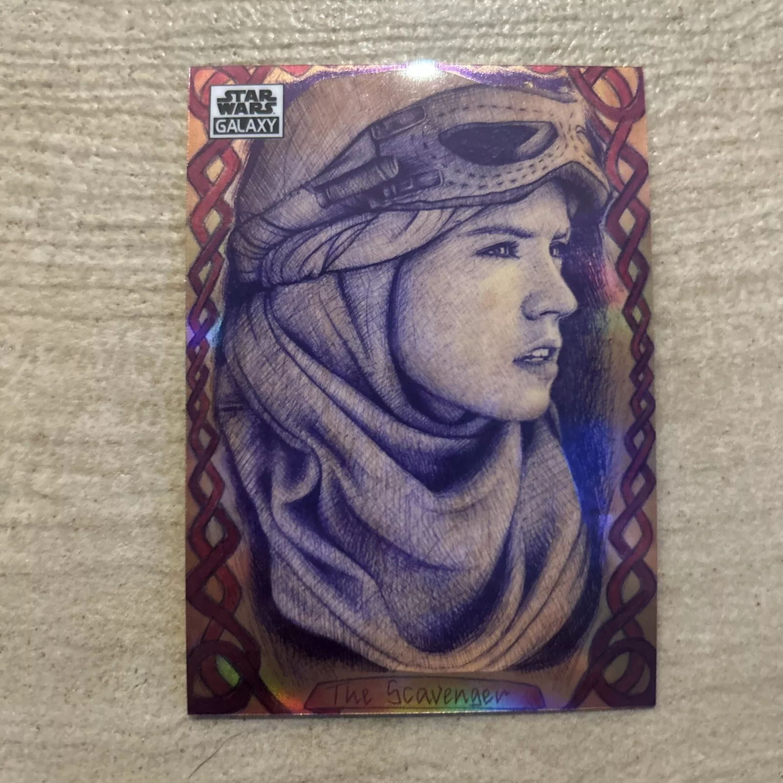 2021 Topps Chrome Star Wars Galaxy Refractor #57 Rey The Scavenger