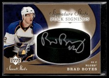 2007-08 Upper Deck Sweet Shot Signature Shots Puck Signings Brad Boyes Auto St.