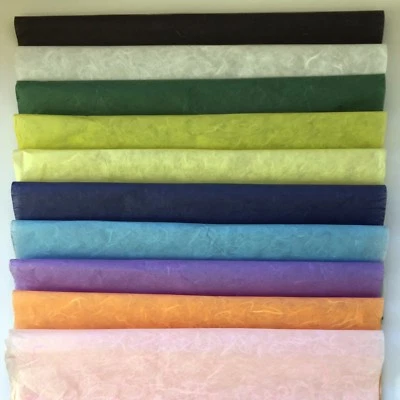 Mulberry hand made paper, 500x700mm, 9 colours