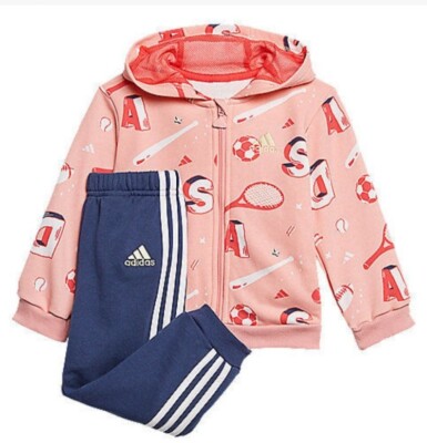 Adidas Infant Baby Girls Tracksuit Toddler Kids Jogsuit UK