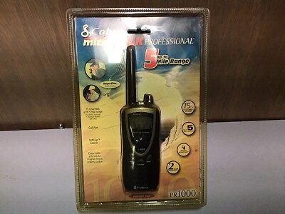 Vintage 90s Cobra PR1000 MicroTalk Professional To 5 Miles Range
