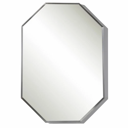 UTTERMOST STUARTSON 9653 OCTAGON VANITY STAINLESS STEEL BRUSHED NICKEL MIRROR - Picture 1 of 5