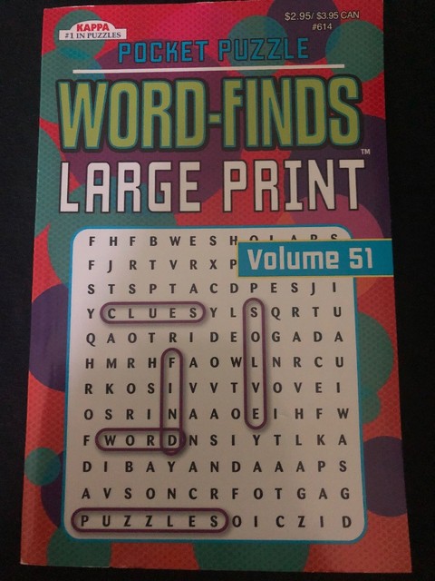 Pocket Puzzle Word-finds Large Print Volume 51 | eBay