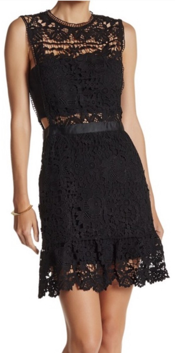 romeo and juliet black lace dress Romeo & Juliet Couture Lace Cocktail Dress