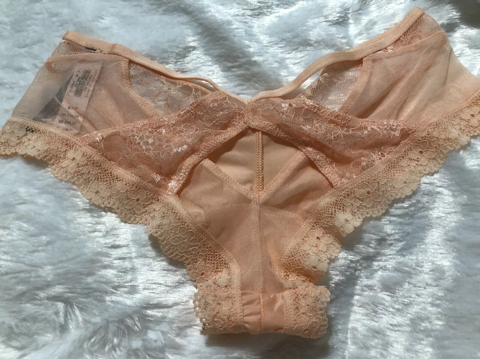 Victoria’s Secret String Bikini Panties Size S Lacey … Gem